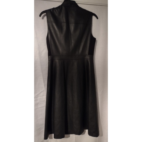 BCBG Maxazria Faux Leather Dress Size Medium - Picture 3 of 4